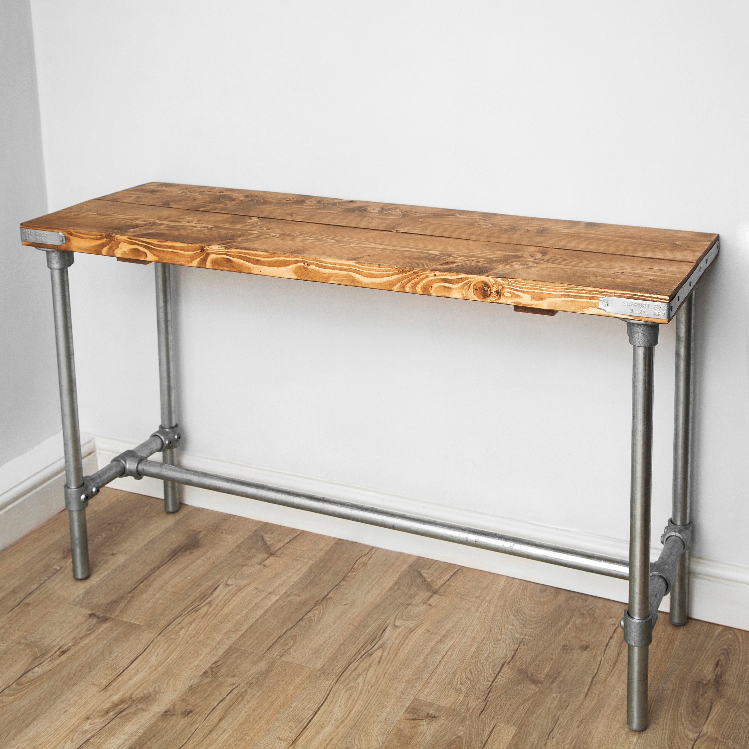 NOTRO Galvanised Industrial Wooden Console table hallway table radiator
