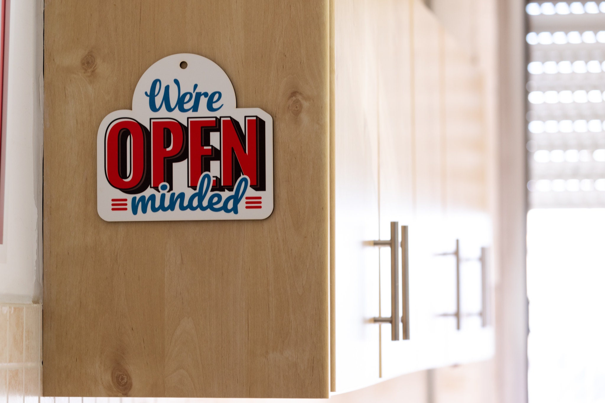 We're Open Minded - Door Sign - Etsy