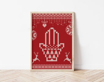 Winter Holiday Hamsa - Digital Download