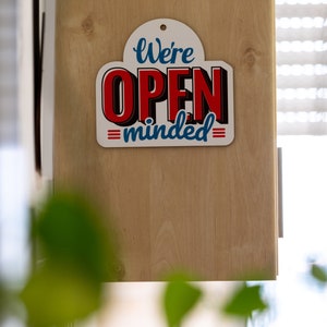 We're Open Minded - Door Sign - Etsy