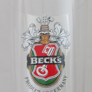 Ritzenhoff Frank Keller, set of 6 beer glasses. Beck&#39;s, retro beer glasses, retro drinking glass, colored drinking glasses vintage