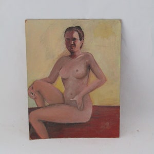 mulher pintando, pintura antiga, pintura picante, pintura em papelão, mulher pintando vintage, mulher pintando original, mulher arte decoração