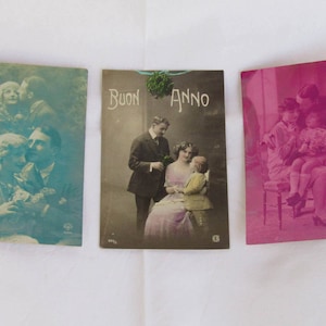 French antique postcards set of three 1920's French decor - Vintage postcards - Collectible postcards - French postcards - Antique postcards