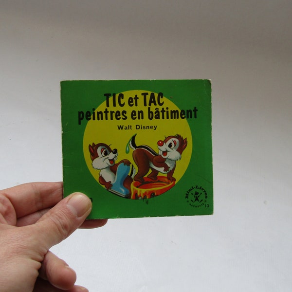 livre français vintage pour enfants Tic et Tac peintres en bâtiment, livre français pour enfants, petit livre français pour enfants, objets de collection chip n dale