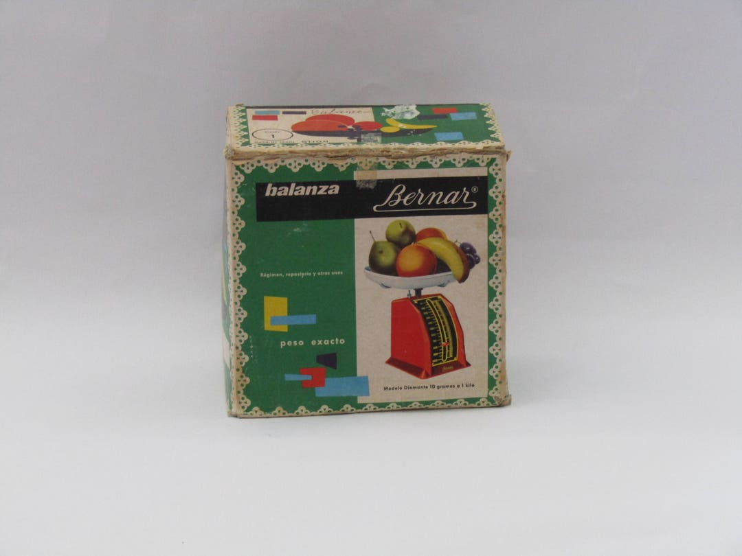 Vintage Spanish Kitchen Balance Scale in Original Box, Good Working Condition, Kitchen Balance