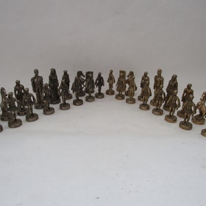 chess pieces Evzones, big chess pieces, brass chess pieces, vintage chess pawns, pawns for chess,  chess pieces only, antique chess pieces