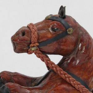 Leather Horse - small leather horse - Horse art - horse sculpture - Horse decor - horse sculpture - handmade leather horse - horse figure