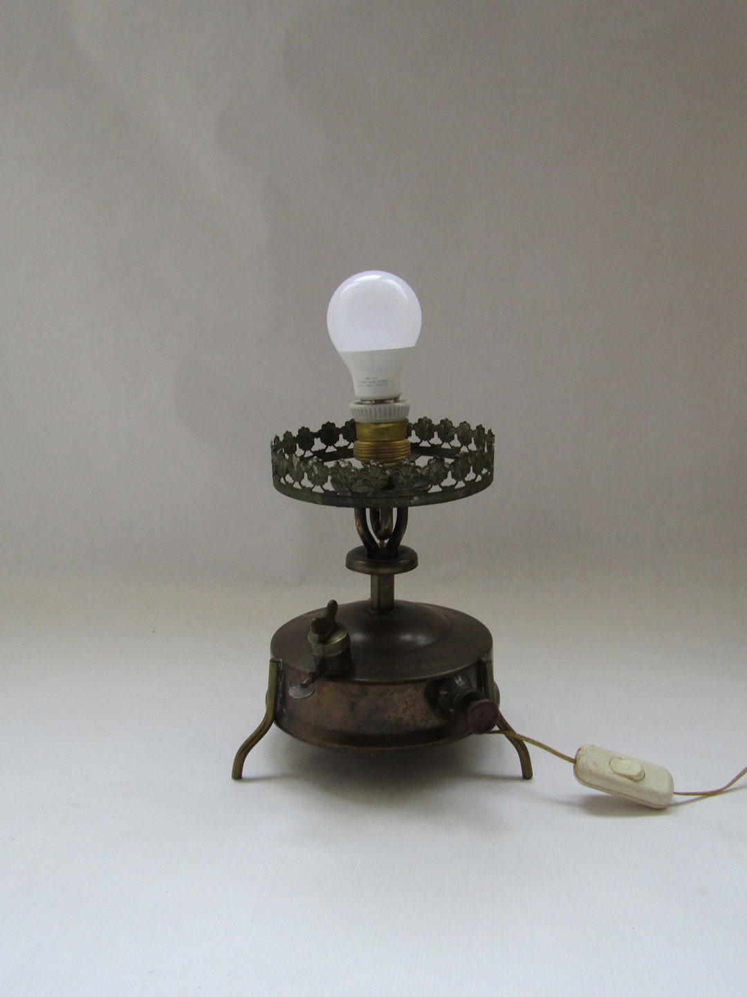 Kerosene Heater Lamp, Electrified Kero Heater , Vintage Light, Vintage