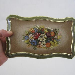 Vintage Floral Tin Box: Dutch Storage Container, Mid-Century Decor