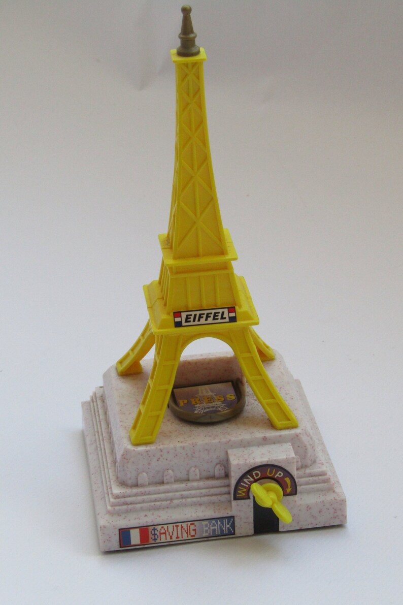 eiffel tower safe box money box mechanism Eiffel tower decor eiffel tower vintage Vintage money box Eiffel tower money box