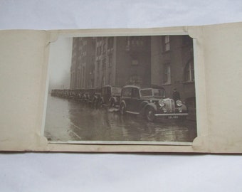 Vintage English Photo,  black & white photo, for collection, Vintage photo, old english taxi, black cab photo, old London taxi photo
