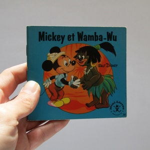 Walt Disney mini livres Hachette Mickey et Wamba Wu, Français livre pour enfants, Français petit livre pour enfants, livres pour enfants vintage, décor de pépinière