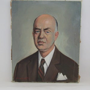 antique Man portrait, Man portrait painting on canvas, original painting, vintage portrait painting, vintage portrait art, old painting