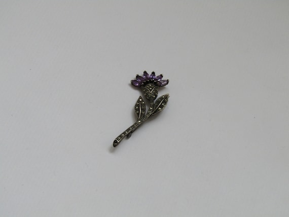 sterling silver flower brooch - flower Brooch - fl