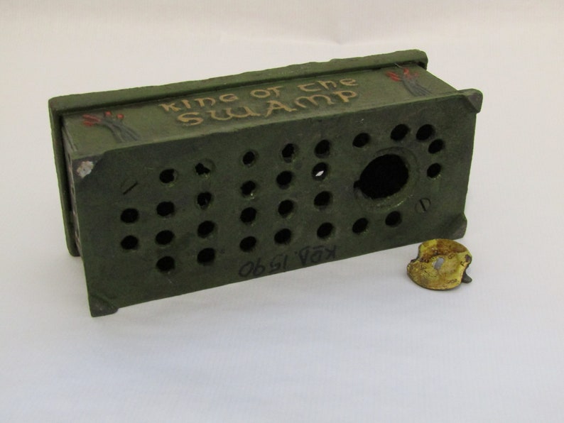 Antique money box collectors king of the swamp mechanical Etsy
