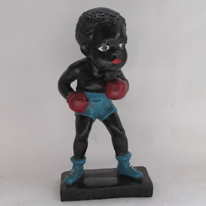 boxing boy statue - antique sculpture  - antique boxing figure - boxing school decor - boxer athlete gift - boxer athlete - vintage art