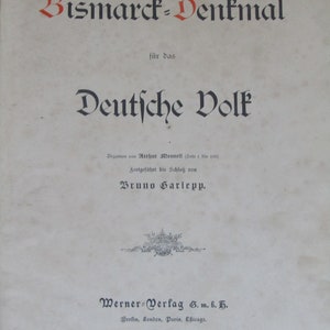 bismarck denkmal book, Reference German book, German antique book, Bismarck book, best otto von bismarck book, book for collection