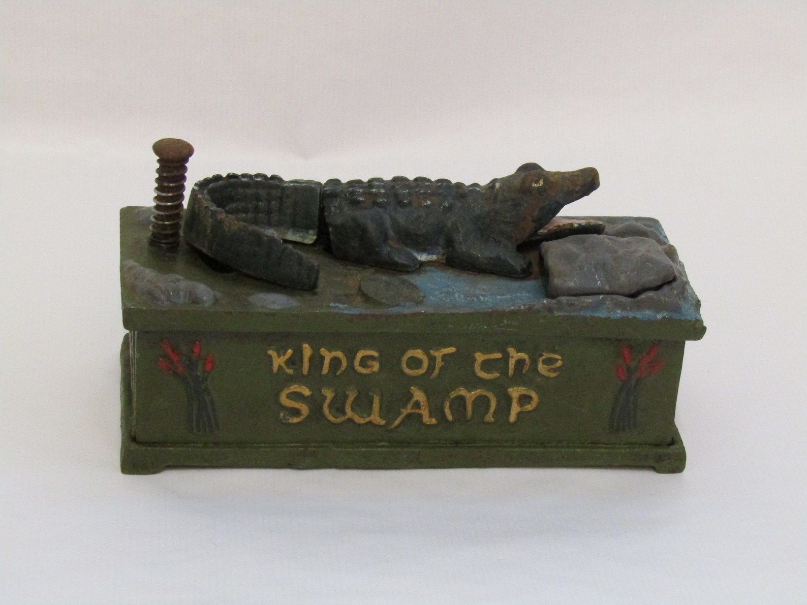 Antique money box collectors king of the swamp mechanical Etsy