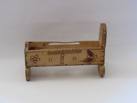 wooden baby swing bed