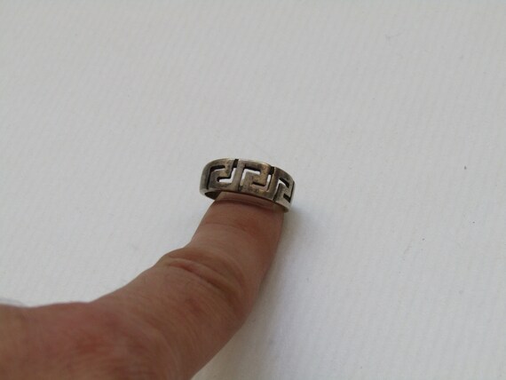 sterling silver ring - Unisex ring - Geometric ri… - image 6