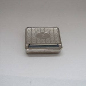 Pierre Cardin, portasigarette in metallo vintage, portasigarette, portasigarette in metallo, portasigarette retrò, rullo di tabacco automatico, per regalo