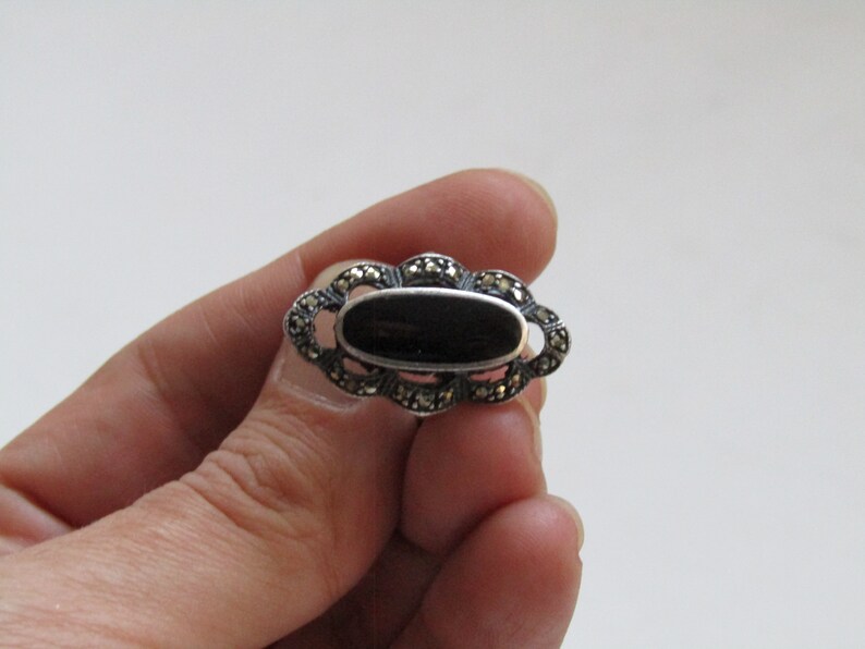 black stone ring woman silver black onyx ring retro ring black onyx ring ring for women black stone ring onyx black stone ring silver