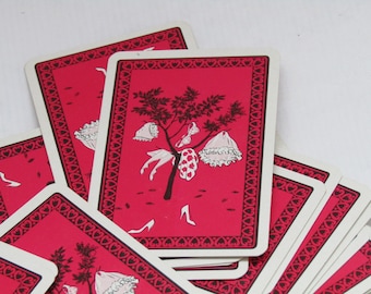 Baraja de cartas vintage de chicas pin-up de los años 60: Baraja completa de 56 cartas