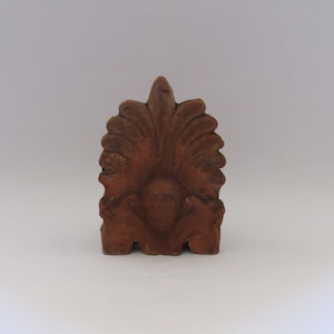 1880-1900 Antique Greek ceramic Antefix decorative tile neoclassical style AKROKERAMO presenting Zeus, Neoclassical Antefix, Greek Antefix.