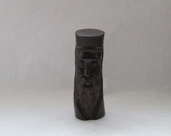 old wood sculpture - vintage wooden sculpture - sculpture wood - man sculpture - sculpture wood carving - sculpture gift - unique scupture
