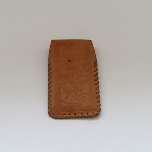 Embossed  leather case glasses, leather case for glasses, vintage leather case for glasses, vintage leather, leather case for mobile