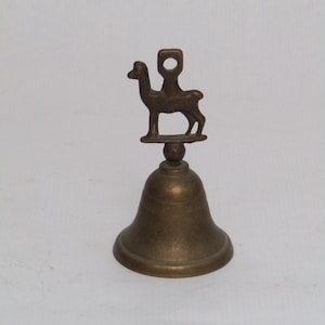 vintage brass hand bell, antique brass bell, collectable hand bell,  lamp hand bell, baby sheep hand bell, hand bell dinner table, for gift