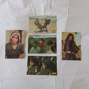 vintage postcards Bolivia, Bolivia folk postcards, Vintage folk postcards, traditional costumes postcards, Chipata tribe postcards, Bolivia