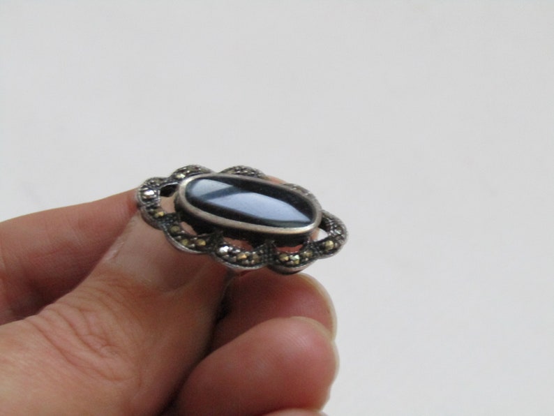 black stone ring woman silver black onyx ring retro ring black onyx ring ring for women black stone ring onyx black stone ring silver