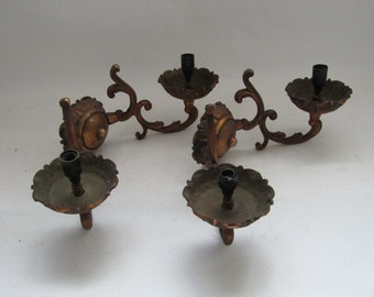 Vintage wall lights, Antique Wall Sconces, wall sconce pair, antique wall sconce pair, mid century wall sconce electric, 50s wall sconces