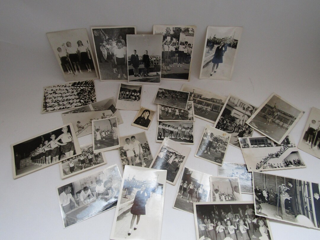 Vintage Black and White School Photos Lot - Greek Found Photos - Etsy