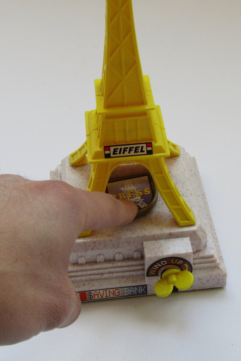eiffel tower safe box money box mechanism Eiffel tower decor eiffel tower vintage Vintage money box Eiffel tower money box