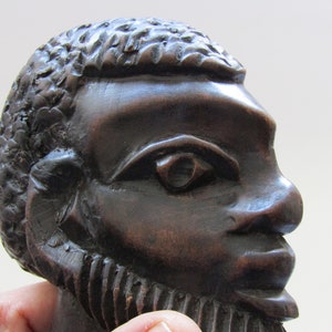 African wooden man sculpture, African sculpture wood, vintage wooden sculpture, woman sculpture, African wooden art, African sculpture head