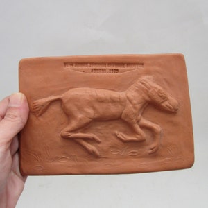 Hipparion, ancient horse, vintage wall art, clay wall art,  for wall, ancient style art, wall ceramic, hipparion mediterraneum, anciet pony