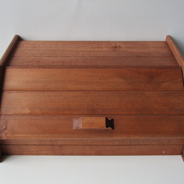 Vintage bread Box, bread box farmhouse, wooden bread box, old fashioned bread box, bread box for kitchen countertop, bread box with lid