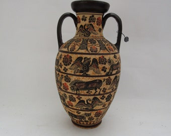 reproduction of Amfora ancient terracotta, Handmade pottery, Corinthian, ancient amfora, Terracotta amfora, terracotta, Amfora, handmade