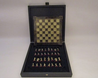 Chess set with storage, Vintage chess set, chess set box, chess set gift, chess set vintage, chess set rare, chess set for him