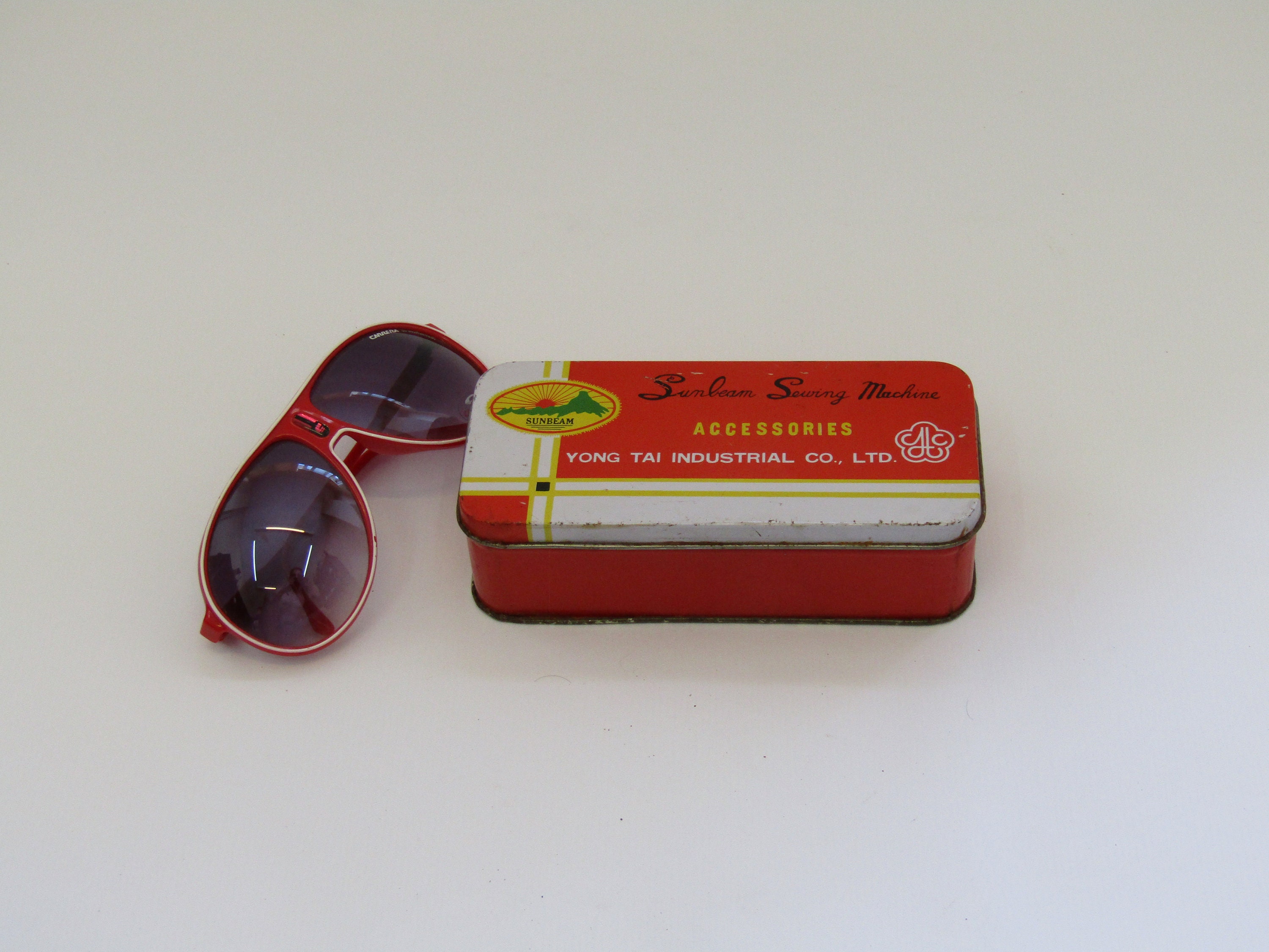 Vintage Sewing Machine Tool Box Antique Metal Container Etsy