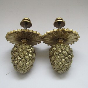 Vintage Brass Pine Cone Front Door Knob Set