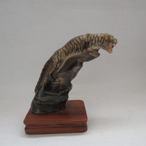Tiger, Tiger sculpture, Chinese Buffalo Horn, Antique Chinese Buffalo horn, hand carved, chinese horn sculpture, roaring tiger sculpture