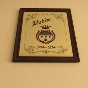 Miroir de bière veltins - miroir veltins original - signe miroir de bière - miroir lithographie - miroir lithographique - miroir vintage - miroir de bière