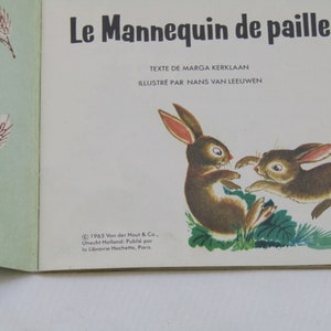 vintage French children's book Le mannequin de paille, French kid's book, French children's small book, kids book collectors, for gift image 3