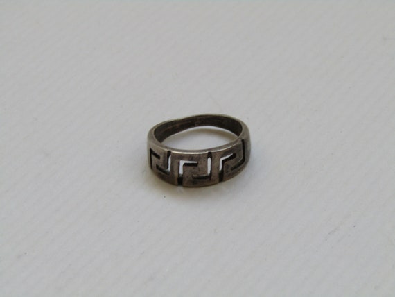 sterling silver ring - Unisex ring - Geometric ri… - image 5