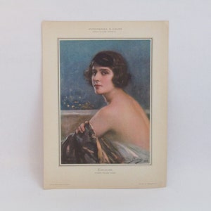 Edouard Bisson Enigme, Edouard Bisson-kunstafdruk, Franse kunstafdruk, zeldzame kunstafdruk, Enigme Edouard Bisson, vrouw kunstafdruk, Franse vrouw kunst