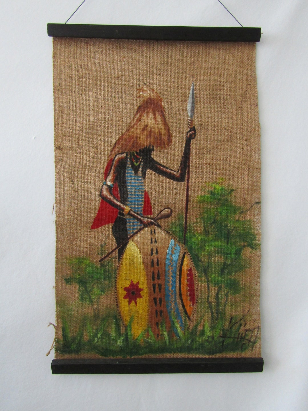 African Wall Art, African Wall Decor. Tribal Decor, African Wall