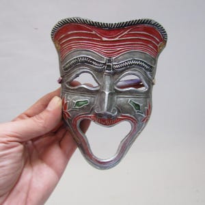 vintage wall mask, theater wall decor, mask for wall, greek face mask, Greek mask, comedy wall mask, ancient style wall mask, gift for actor
